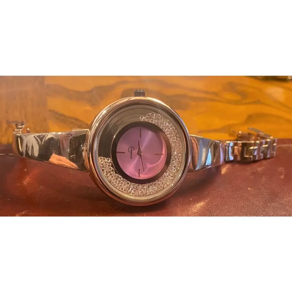 Women's 35mm Rose Gold Tone Elvitario Watch, Crystal Accents